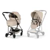 Коляска 2 в 1 Cybex Mios, коллекция Platinum 2026, Cozy Beige, рама Matt Black