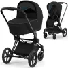 Cărucior 2 în 1 Cybex Priam Style Collection Sepia Black, șasiu Matt Black