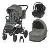 Коляска модульная 3в1 Coccolle Serry Moss green + автокресло iSize Coccolle Knox Greystone