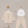 Leo King Baby Boy Set Of 3 Pieces - Beige 8009/2