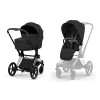 Carucior 2 in 1 Cybex Priam V colectia Platinum 2026 - Sepia Black, șasiu Rose Gold