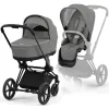 Cărucior 2 în 1 Cybex Priam Mirage Grey, șasiu Matt Black - Preț, Recenzii și Cumpărare Online