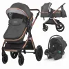 Коляска-трансформер 3 в 1 Coccolle Melora – Diamond Black