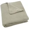 Paturica Jollein Basic Knit Olive Green/Fleece, 75x100 cm