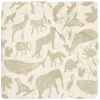 Cearsaf cu elastic Jollein Jersey Animals Olive Green, 40/50x80/90 cm
