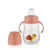 Canuta cu toarte si tetina din silicon BabyJem Oranj, 250 ml foto