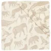 Cearsaf cu elastic Jollein Jersey Animals Nougat, 40/50x80/90 cm