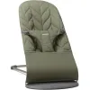 Balansoar BabyBjorn Bliss Dark Green cu aspect delicat de petala, Bumbac