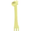 Lingurita de silicon KikkaBoo Giraffe Galbena foto