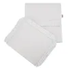 Set pentru carucior si pat cu dantela FEEDO Pure White, 30x35, 85x75 cm foto
