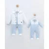 Leo King Baby Boy Babygrow Set Of 2 Pieces - White 12737 1-3 / 56-62cm