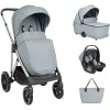 Carucior 3 in 1 KikkaBoo Chiara Grey