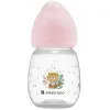 Biberon cu gat larg KikkaBoo Savanna Pink, 180 ml foto