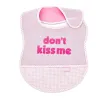 Baveta din bumbac BabyJem Don't Kiss Me Roz foto
