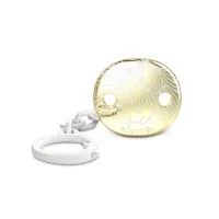 Клипса на цепочке для пустышки Suavinex Gold Edition белая