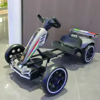 Kart electric pentru copii cu telecomandă, gri