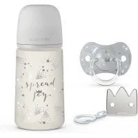 Набор бутылочек для кормления Suavinex Spread joy Волшебные истории серебряный (307542)