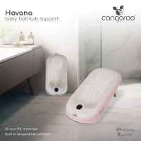Подставка для детской ванночки Moni Havana с термометром, розовая