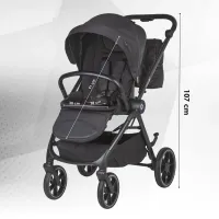 Коляска модульная 3в1 Coccolle Serry Jet black + автокресло iSize Coccolle Knox Greystone
