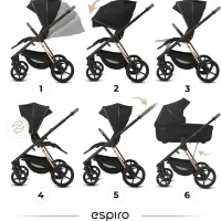 Espiro Miloo 2.0 — Cărucior 3în1 Premium Elegant - Excellent chocolate