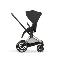 Carucior 2 in 1 Cybex Priam V colectia Platinum 2026 - Sepia Black, șasiu Rose Gold