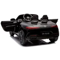 Mașină electrică pentru copii Mercedes-Benz SL63 cu telecomandă, roți EVA, scaun piele, 12V, negru