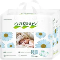 Scutece Eco-Friendly Bebeluși Nateen Premium Nr.1 2–5 kg (20 bucăți) | Super absorbante & Eco-Friend