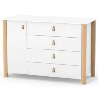Veres Set mobilier copii Monaco Large (pătuț + comodă + dulap)