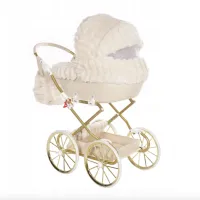 Cărucior pentru păpuși Junama Muffy Mini 02 Bej