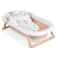 Moni Set cădiță pentru bebeluși cu cădiță pliabilă Palma roz