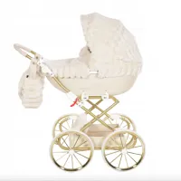 Cărucior pentru păpuși Junama Muffy Mini 02 Bej