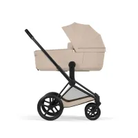Carucior 2 in 1 Cybex Priam V colectia Platinum 2026 Cozy Beige cadru Matt Black