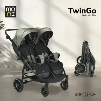 Moni Cărucior pentru gemeni TwinGo Mineral - Green