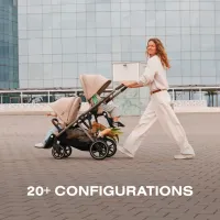 Коляска для близнецов Cybex Gazelle S — Chocolate Brown