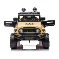 Mașină electrică pentru copii Toyota FJ Cruiser cu telecomandă, roți EVA, 12V, Khaki