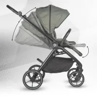 Коляска модульная 3в1 Coccolle Serry Moss green + автокресло iSize Coccolle Knox Greystone