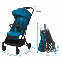 Прогулочная коляска с автоскладыванием Coccolle Melia Deep turquoise