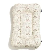 LAMILLOU Cuib pentru bebeluși din bumbac și catifea BANDANA CREAM