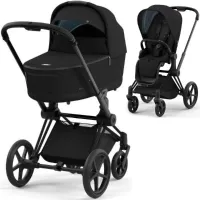 Cărucior 2 în 1 Cybex Priam Style Collection Sepia Black, șasiu Matt Black