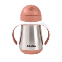 Поильник С Трубочкой Из Тритана Beaba  250 Ml Terracotta