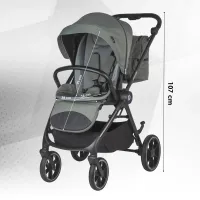 Коляска модульная 3в1 Coccolle Serry Moss green + автокресло iSize Coccolle Knox Greystone