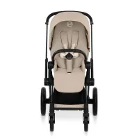 Carucior 2 in 1 Cybex Priam V colectia Platinum 2026 Cozy Beige cadru Matt Black