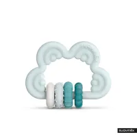 Suavinex Jucărie de dentiție din silicon cu zornăitoare STEP 3/albastru (8426420079563)