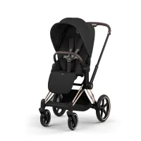 Carucior 2 in 1 Cybex Priam V colectia Platinum 2026 - Sepia Black, șasiu Rose Gold