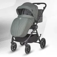 Коляска модульная 3в1 Coccolle Serry Moss green + автокресло iSize Coccolle Knox Greystone