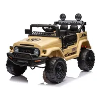 Mașină electrică pentru copii Toyota FJ Cruiser cu telecomandă, roți EVA, 12V, Khaki
