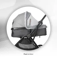 Carucior transformabil 3in1 Coccolle Amani iSize - Anthracite