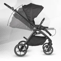 Коляска модульная 3в1 Coccolle Serry Jet black + автокресло iSize Coccolle Knox Greystone