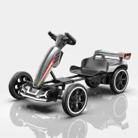 Kart electric pentru copii cu telecomandă, gri