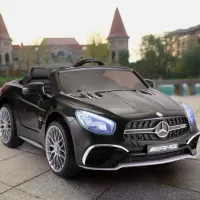 Mașină electrică pentru copii Mercedes SL500 S506 cu telecomandă, roți EVA, 12V, negru
